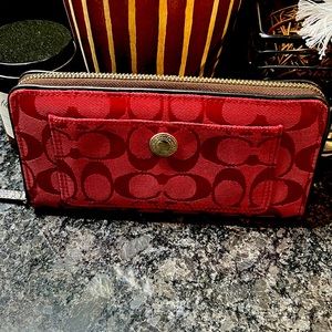 Coach red wallet